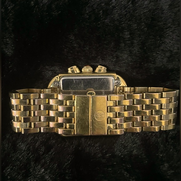 MICHELE DECO 18k PLATED STAINLESS STEEL WITH MOTHER OF PEARL AND DIAMONDS. - Picture 4 of 7